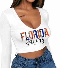 Load image into Gallery viewer, Florida gators crop top
