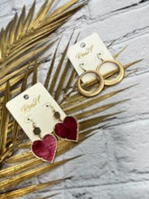 Load image into Gallery viewer, Velvet Crush Heart Earrings
